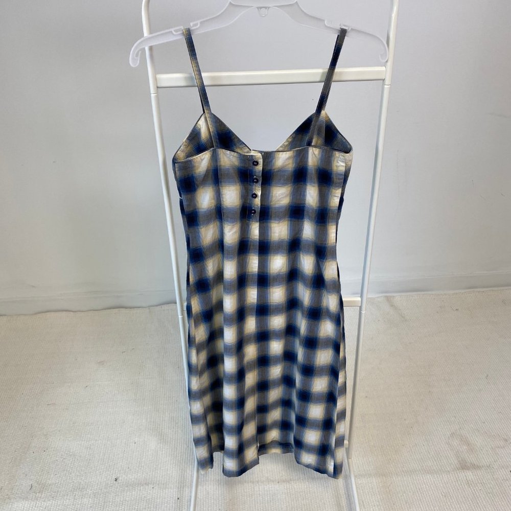 Vintage 90s Anthropologie S Plaid Slip Dress - Picture 4 of 13